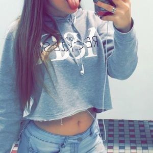 young and reckless crop hoodie